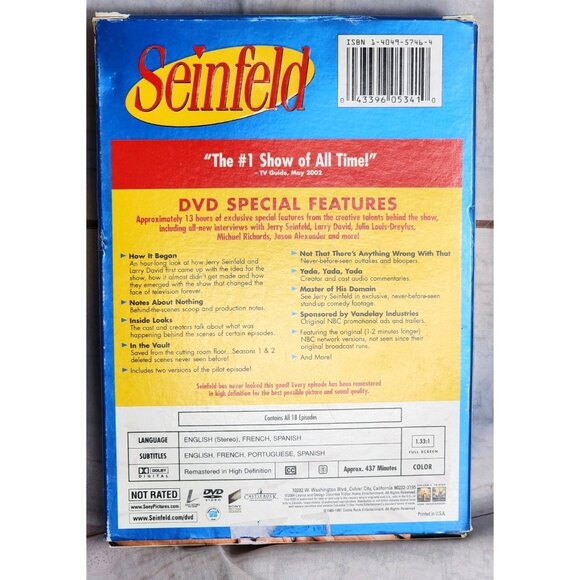 Seinfeld Seasons 1 & 2 DVD  Iconic Sitcom 13 Hours of Exclusive Special Features - Picture 2 of 5